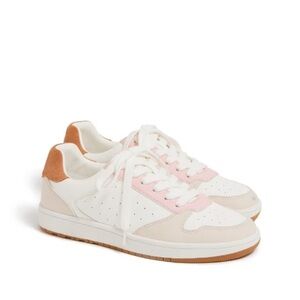 J.Crew Pink and tan Court‎ Sneaker Like New